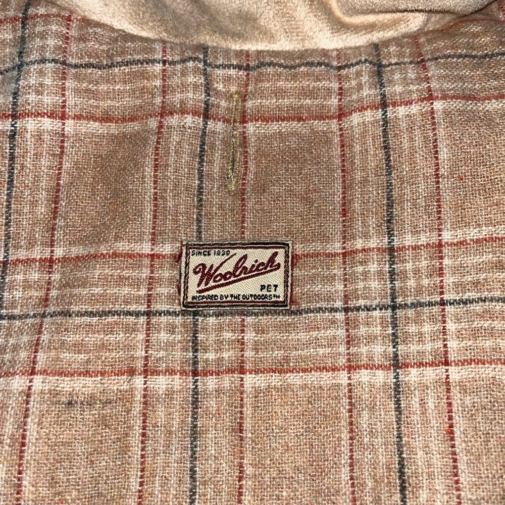 Woolrich plaid and blue fog coat size medium - Picture 4 of 6